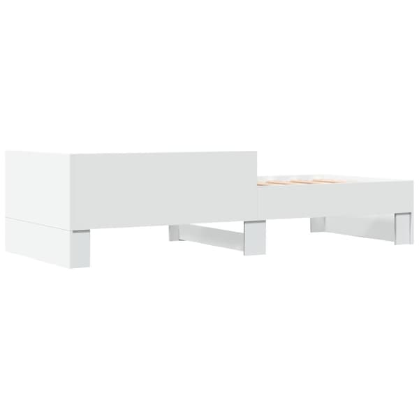 vidaXL Sengeramme hvit 75x190 cm konstruert tre