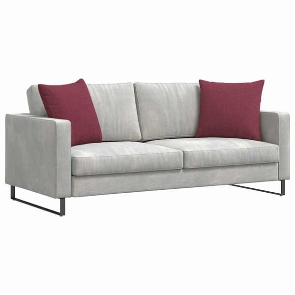 vidaXL Soffkuddar 2 st Vinröd 50 x 50 cm tyg