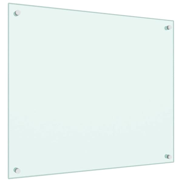 vidaXL Stänkskydd vit 70x60 cm härdat glas