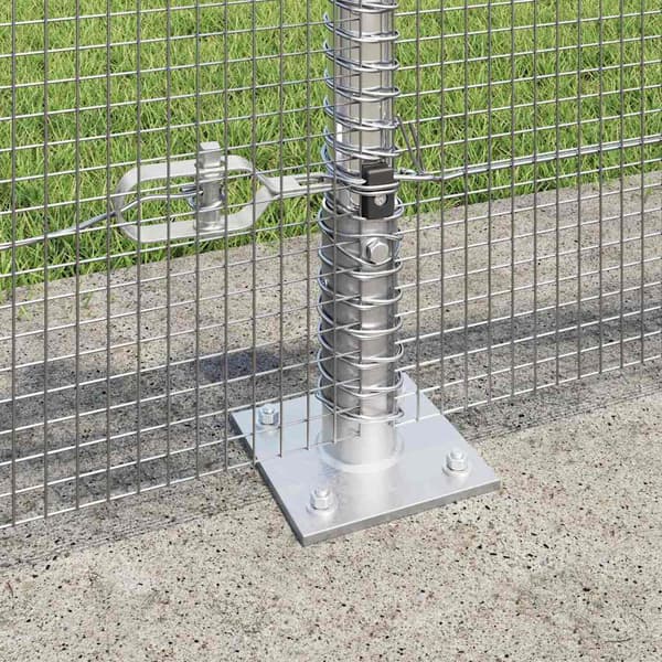 vidaXL Stängselstolpe Silver