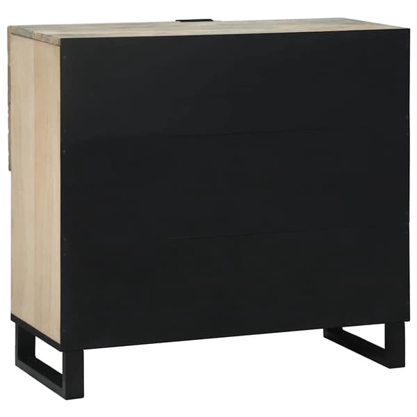 vidaXL Sideboard Hvit 80 x 33 x 75 cm heltre mango