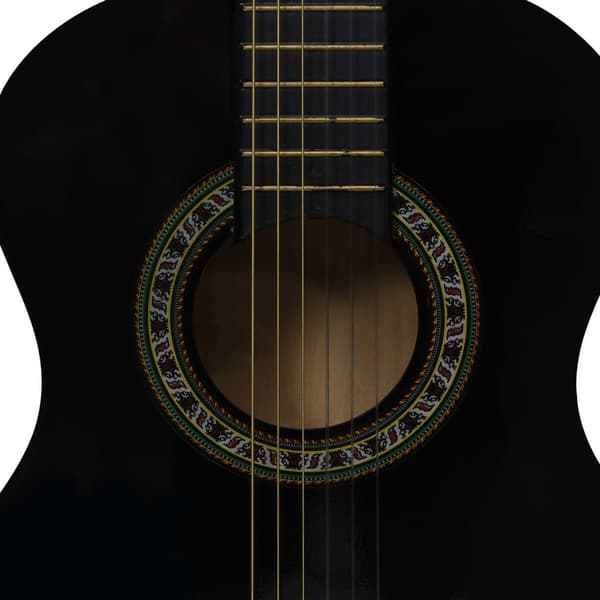 vidaXL Gitarr för nybörjare och barn klassisk svart 1/2 34