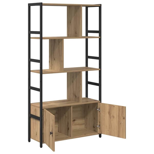 vidaXL Bokhylle artisan eik 80 x 30 x 155.5 cm Konstruert tre