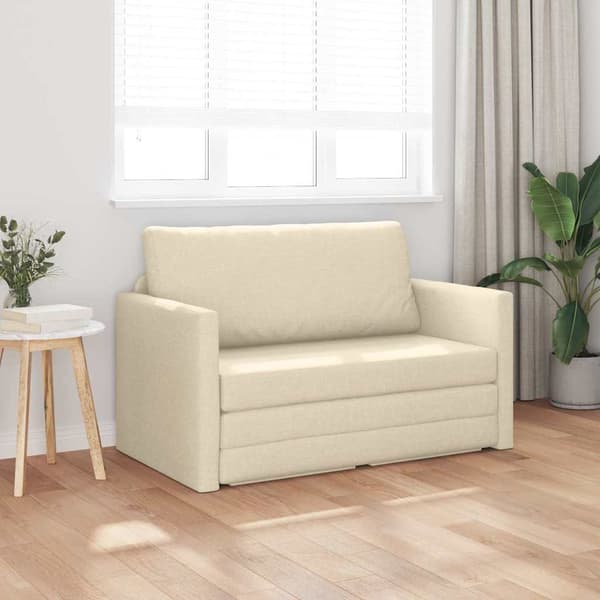 vidaXL Soffsäng 110cm Kräm tyg