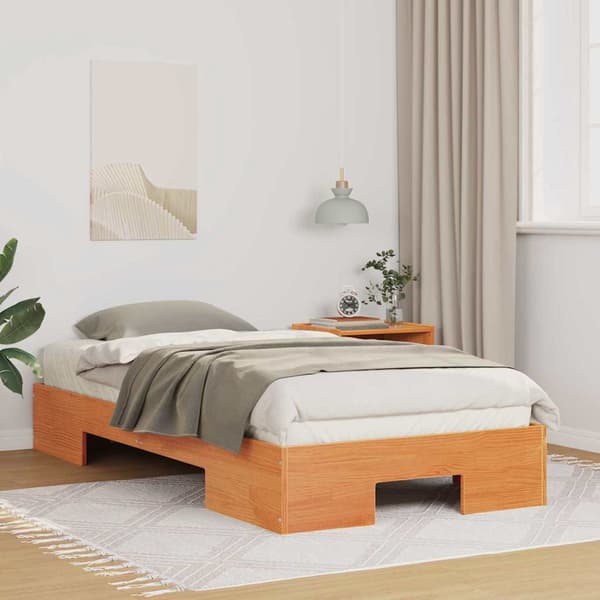 vidaXL Sängram Brun 90 x 190 cm