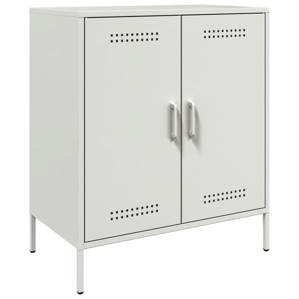vidaXL Skänk vit 68x39x79 cm stål