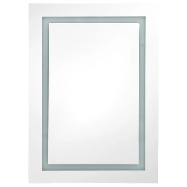 vidaXL LED-speilskap til bad eik 50x13x70 cm