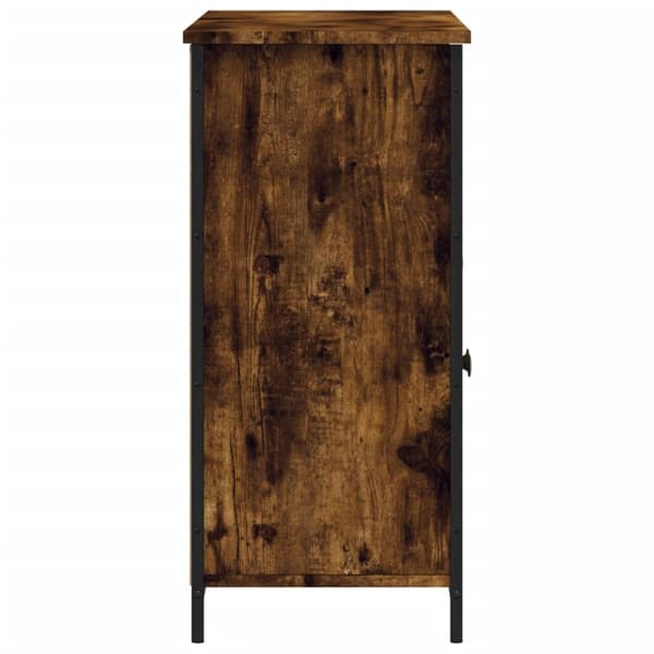 vidaXL Skjenk røkt eik 100x35x75 cm konstruert tre