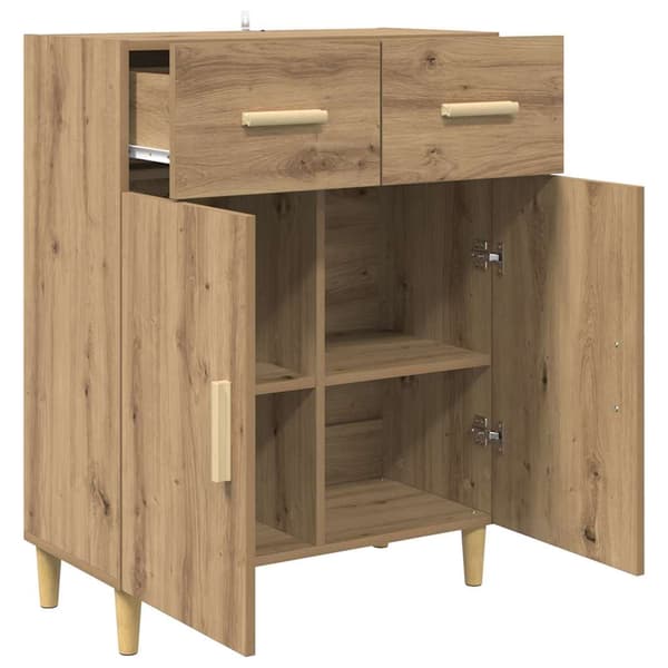 vidaXL Serviesskap artisan eik 34 x 69.5 x 89 cm Konstruert tre