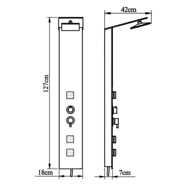 vidaXL Dusjpanel glass brun