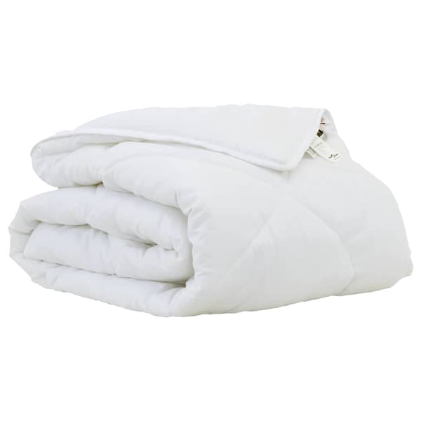 vidaXL Duntäcke Vit 200 x 155 x 4 cm Polyester