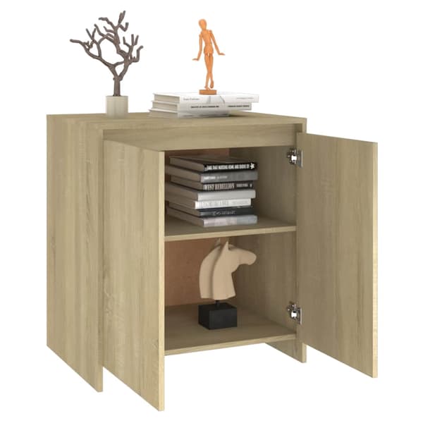 vidaXL Skjenk sonoma eik 70x41x75 cm konstruert tre