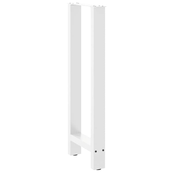 vidaXL Soffbordsben vit 2 st 50x(100-101) cm stål