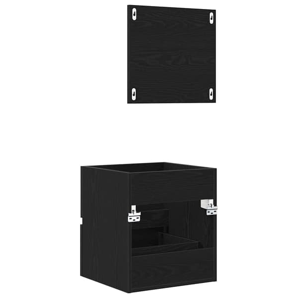 vidaXL Baderomsskap Svart Eik 41 x 38,5 x 45 cm Konstruert tre