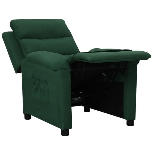 vidaXL Reclinerfåtölj mörkgrön tyg