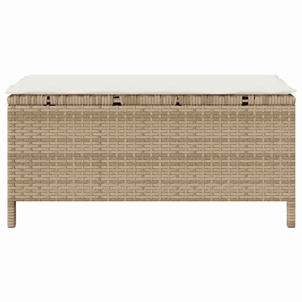 vidaXL Trädgårdsmöbelset Beige konstrotting