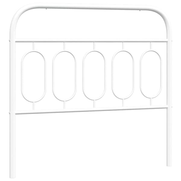 vidaXL Utskiftbar sengegavl i metall hvit 100 cm