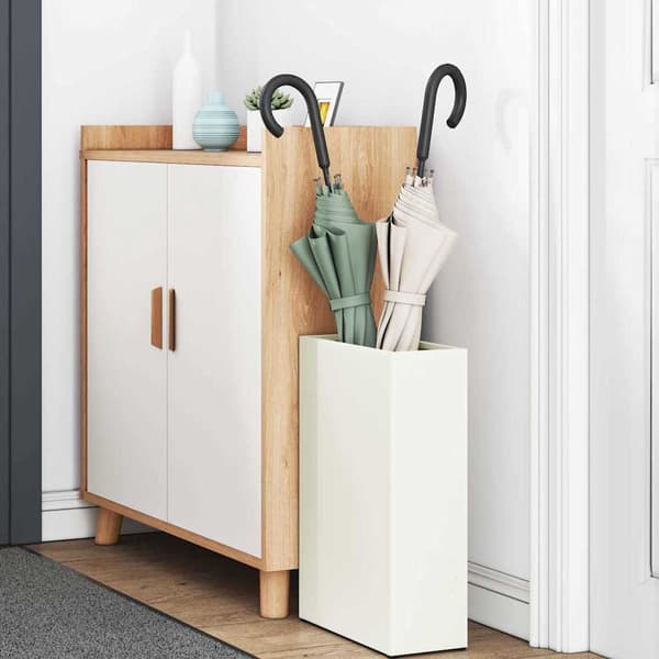 vidaXL Förvaringskrok & Ställ Vit 28 x 12 x 41 cm Stål