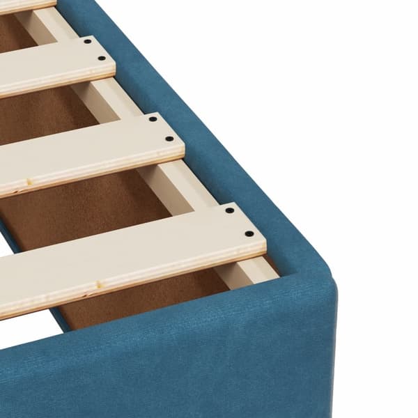 vidaXL Ramsäng med madrass mörkblå 100x200 cm sammet