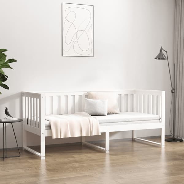 vidaXL Dagbädd vit 80x200 cm massiv furu