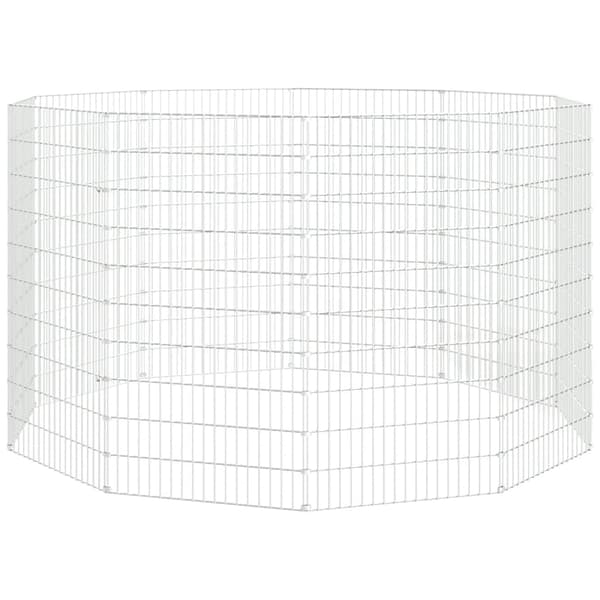 vidaXL Husdjursbur 10-panel 54x100 cm galvaniserat järn