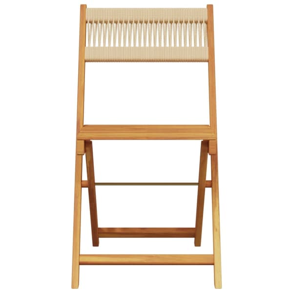 vidaXL Sammenleggbare hagestoler 4 stk beige heltre akasie