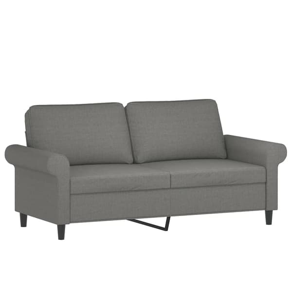 vidaXL Soffa 2-sits mörkgrå 140 cm tyg