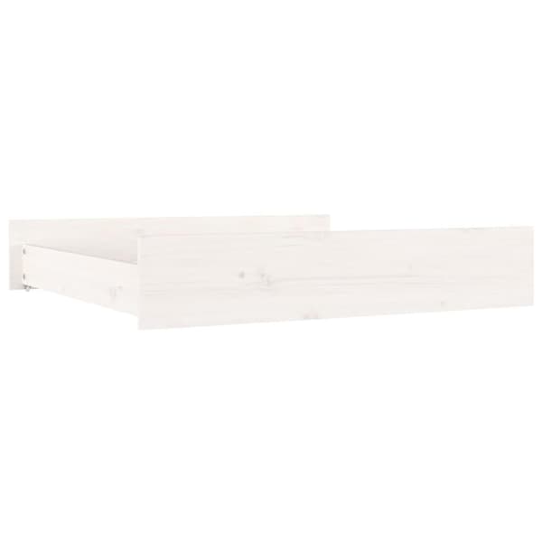 vidaXL Sengeskuffer 2 stk hvit heltre furu