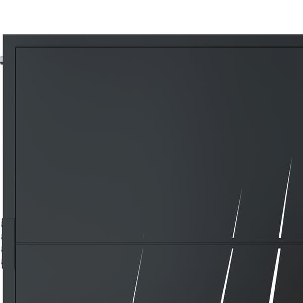 vidaXL Trädgårdsgrind antracit 100x150 cm stål gräsdesign