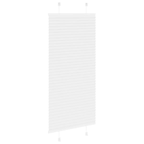 vidaXL Plisserad persienn vit 65x100cm tyg bredd 64,4cm polyester