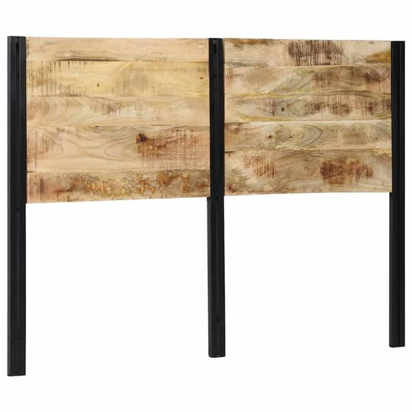 vidaXL sengegavl 140 cm heltre mango og jern