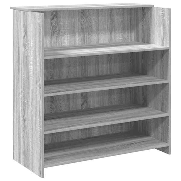vidaXL Receptionsdisk grå sonoma 100x50x103,5 cm konstruerat trä