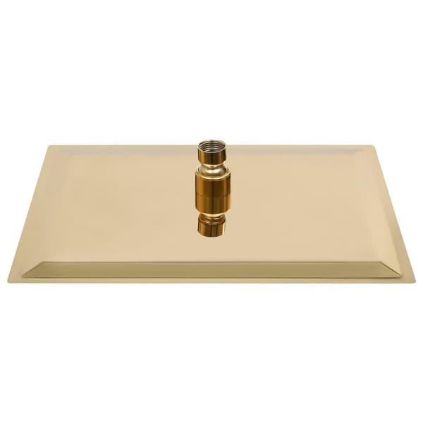 vidaXL Regndusjhode rustfritt stål 30x20 cm firkantet gull