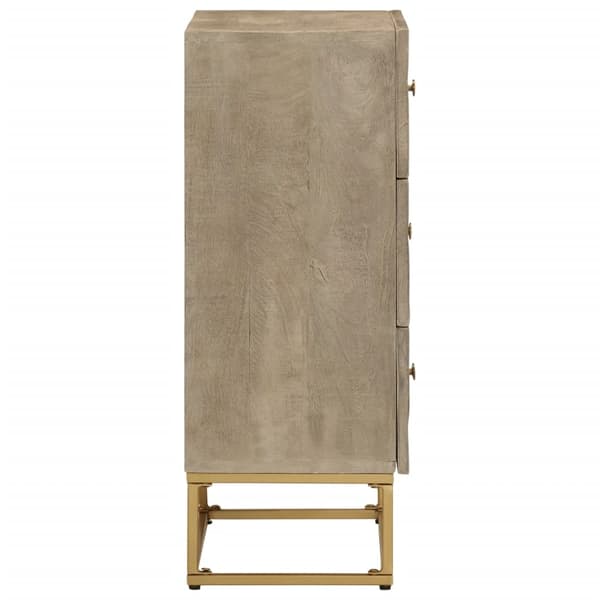 vidaXL Kommode 55x30x76 cm heltre mango og jern