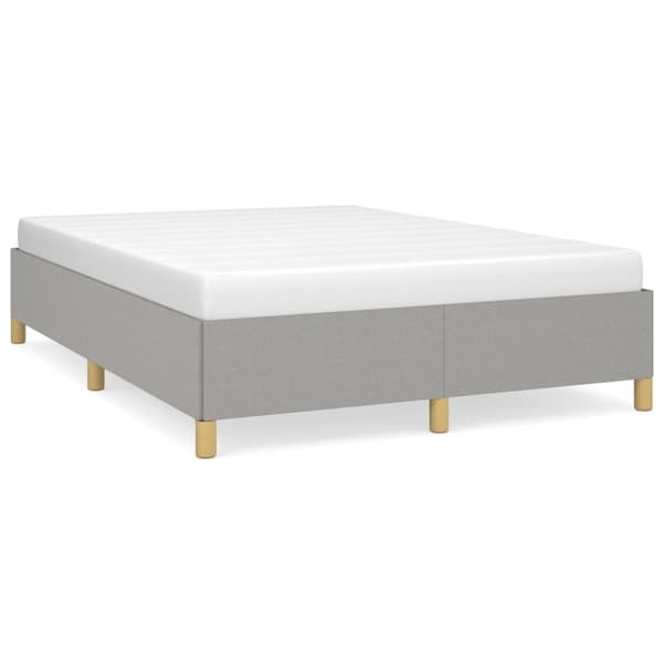 vidaXL Sengeramme lysegrå 135x190 cm Double stoff