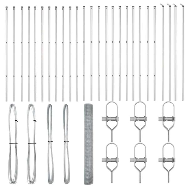 vidaXL Stängselstolpe Silver