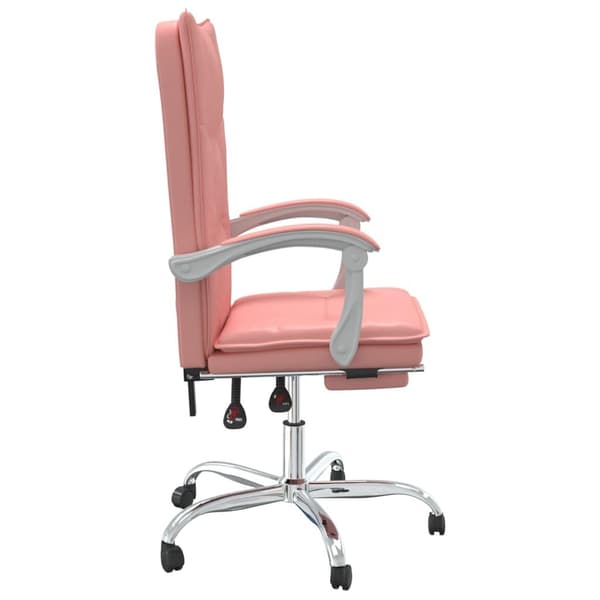 vidaXL Kontorsstol rosa konstläder