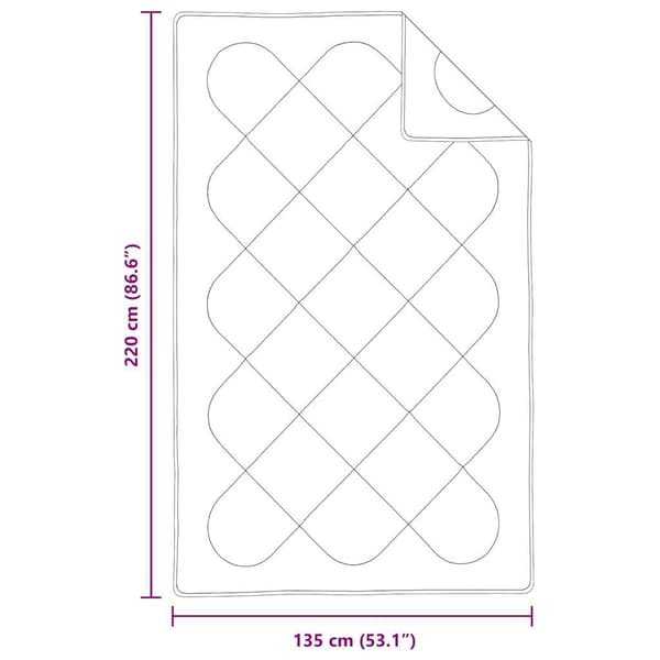 vidaXL Vinter Täcke Vit 240 x 222 x 5 cm Polyester