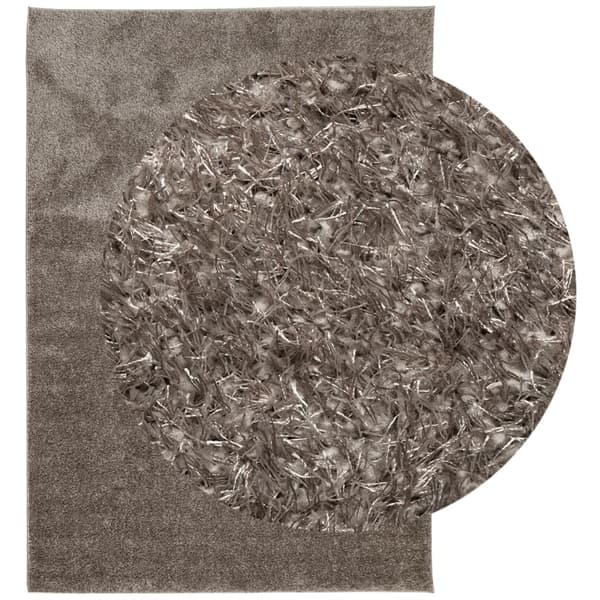 vidaXL Matta ISTAN långluggad glansig grå 120x170 cm