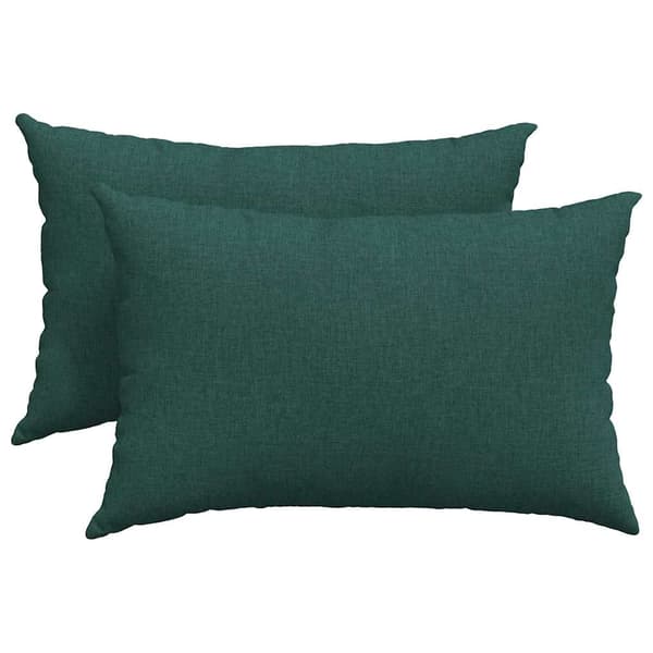 vidaXL Soffkuddar 2 st Mörkgrön 60 x 40 cm tyg