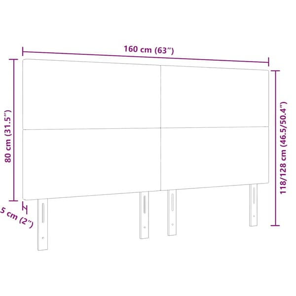 vidaXL LED Sänggavel Ljus Grågrön 80 cm Sammet