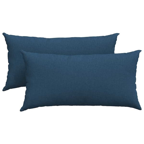vidaXL Soffkuddar 2 st Blå 80 x 40 cm tyg