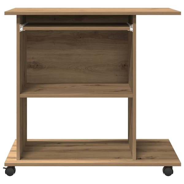 vidaXL Databord artisan eik 80x50x75 cm konstruert tre