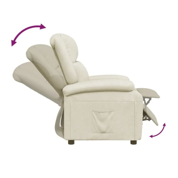 vidaXL Reclinerfåtölj vit konstläder