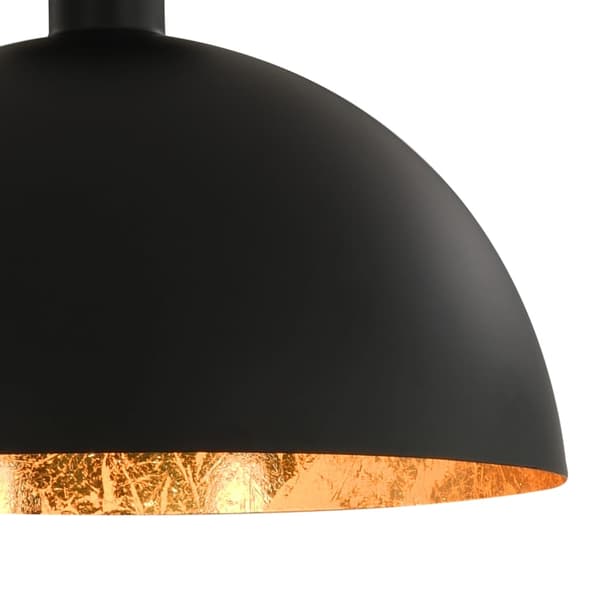 vidaXL Taklamper 2 stk svart og gull halvkuleformet E27