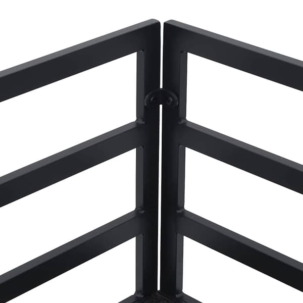 vidaXL Trädgårdsoffset 5 pcs Svart Metall