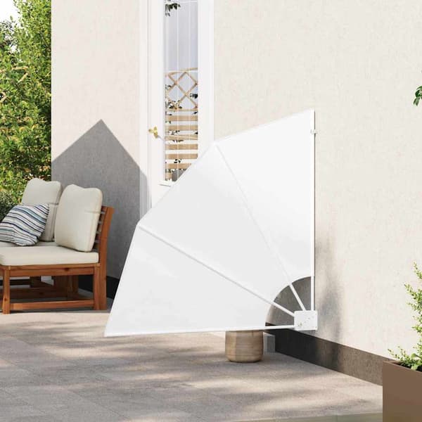 vidaXL Balkongskärm Vit 115 x 115 cm Polyester