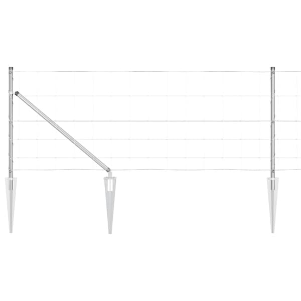 vidaXL Gjerdepåle Galvanisert 100 x 0,8 m Stål