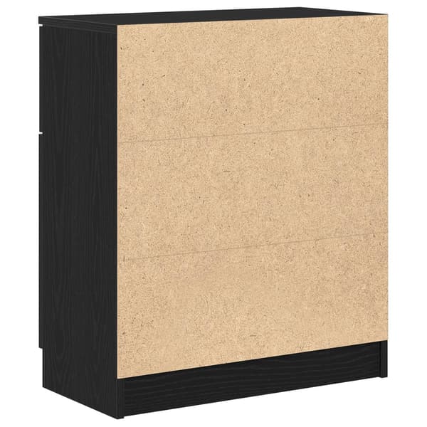 vidaXL Sideboard Svart Ek Konstruerat Trä Medium Förvaring