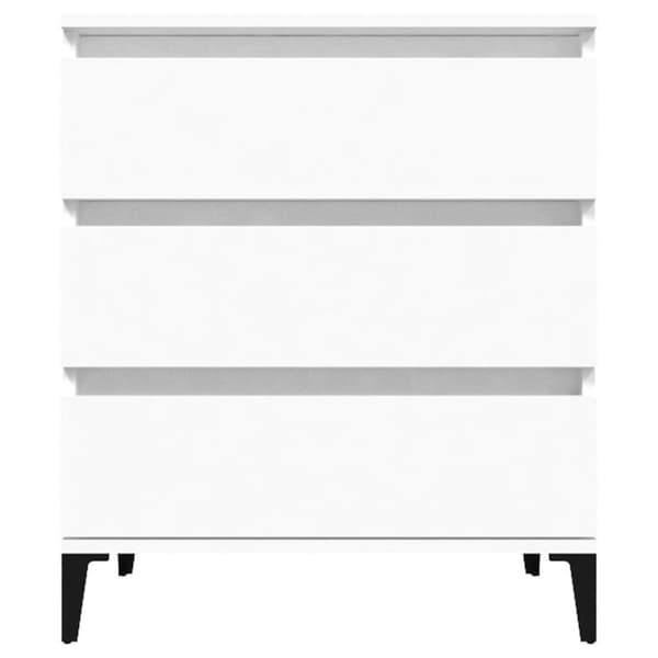 vidaXL Byrå vit 60x35x70 cm konstruerat trä